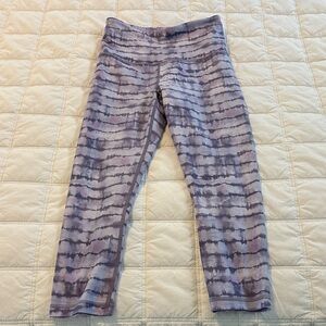 Athleta high waist  Purple Tie-Dye Leggings